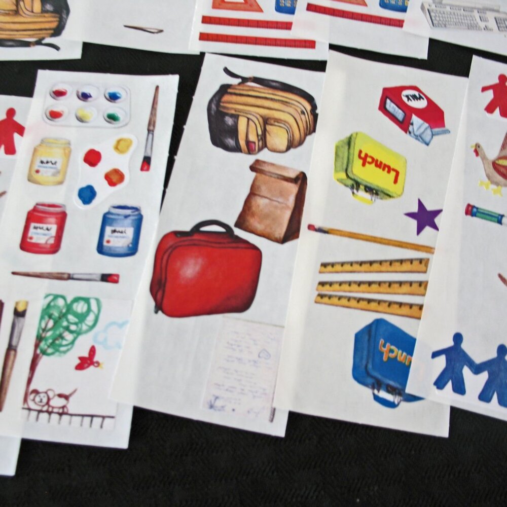 Lot of Stickers, Studio, Block, School, Rollerblades, Bicycle. - Picture 8 of 10